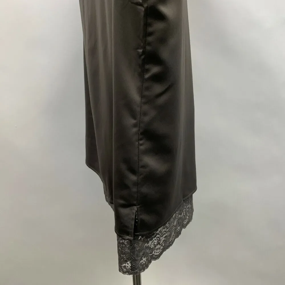 QVC Isaac Mizrahi Live Women's Top Size 28W Taupe Brown Lace‎ Hem